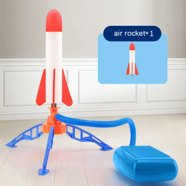 Kid Air Rocket Foot Pump Launcher Toys Sport Game Jump Stomp Outdoor Child Play Set Toy Pressed Rocket Launchers Pedal Games - Imagem 7