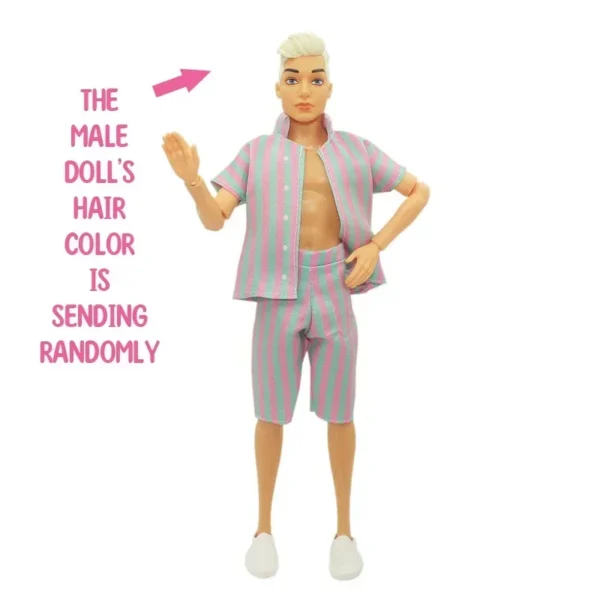 30cm Babi Film Doll with Pink Checkered Dress Joint Move 1/6 BJD Bonecas Men Model Clothes Shoes Accessories Toys for Girls Gift - Imagem 18