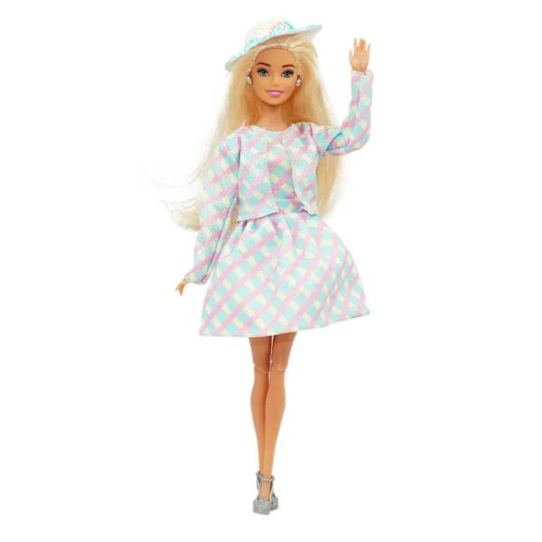 30cm Babi Film Doll with Pink Checkered Dress Joint Move 1/6 BJD Bonecas Men Model Clothes Shoes Accessories Toys for Girls Gift - Imagem 7