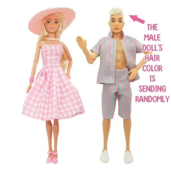 30cm Babi Film Doll with Pink Checkered Dress Joint Move 1/6 BJD Bonecas Men Model Clothes Shoes Accessories Toys for Girls Gift - Imagem 19