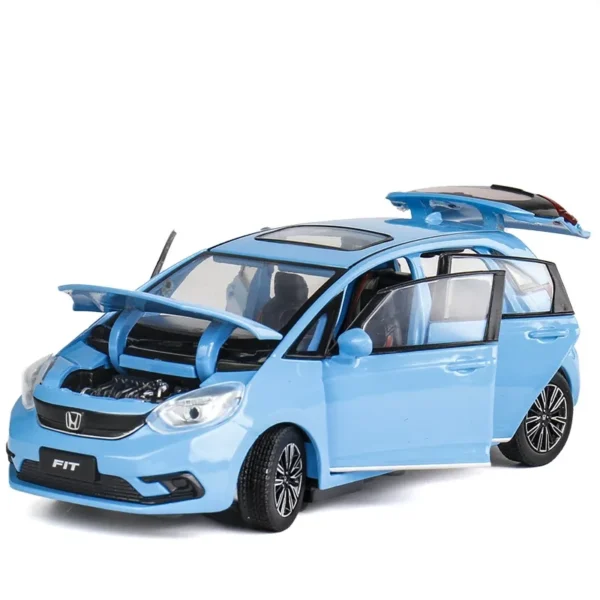 1/32 Honda FIT JAZZ Sport Toy Car Diecast Miniature Model SUV Pull Back Doors Openable Sound & Light Collection Gift For Boy Kid - Imagem 13
