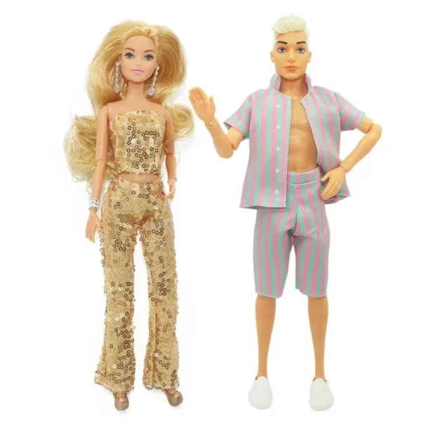 30cm Babi Film Doll with Pink Checkered Dress Joint Move 1/6 BJD Bonecas Men Model Clothes Shoes Accessories Toys for Girls Gift - Imagem 5