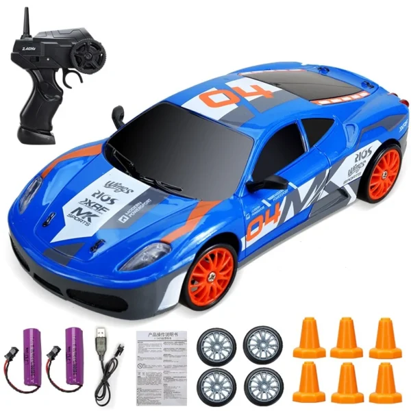 2.4G High speed Drift Rc Car 4WD Toy Remote Control AE86 Model GTR Vehicle Car RC Racing Cars Toy for Children Christmas Gifts - Imagem 26