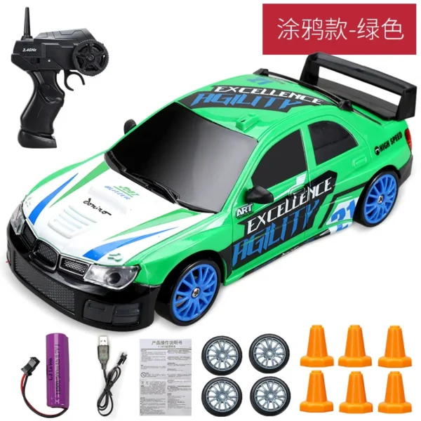 2.4G High speed Drift Rc Car 4WD Toy Remote Control AE86 Model GTR Vehicle Car RC Racing Cars Toy for Children Christmas Gifts - Imagem 17