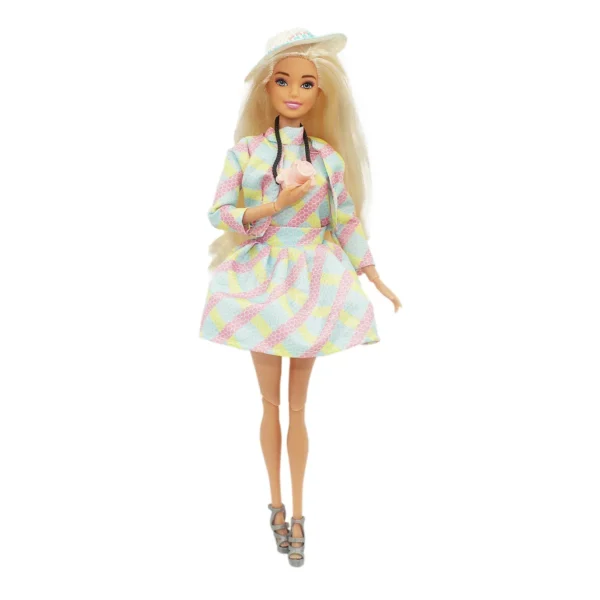 30cm Babi Film Doll with Pink Checkered Dress Joint Move 1/6 BJD Bonecas Men Model Clothes Shoes Accessories Toys for Girls Gift - Imagem 8