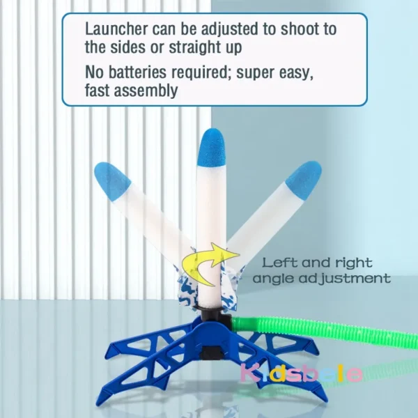 Kid Air Rocket Foot Pump Launcher Toys Sport Game Jump Stomp Outdoor Child Play Set Toy Pressed Rocket Launchers Pedal Games - Imagem 4
