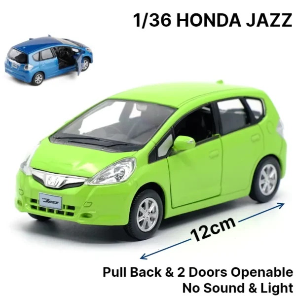 1/32 Honda FIT JAZZ Sport Toy Car Diecast Miniature Model SUV Pull Back Doors Openable Sound & Light Collection Gift For Boy Kid - Imagem 15