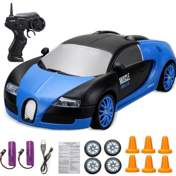 2.4G High speed Drift Rc Car 4WD Toy Remote Control AE86 Model GTR Vehicle Car RC Racing Cars Toy for Children Christmas Gifts - Imagem 21