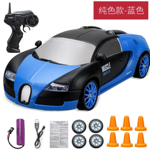 2.4G High speed Drift Rc Car 4WD Toy Remote Control AE86 Model GTR Vehicle Car RC Racing Cars Toy for Children Christmas Gifts - Imagem 9