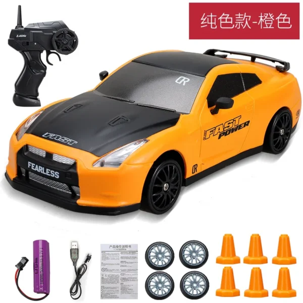 2.4G High speed Drift Rc Car 4WD Toy Remote Control AE86 Model GTR Vehicle Car RC Racing Cars Toy for Children Christmas Gifts - Imagem 7