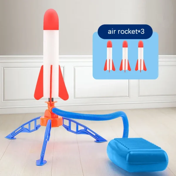 Kid Air Rocket Foot Pump Launcher Toys Sport Game Jump Stomp Outdoor Child Play Set Toy Pressed Rocket Launchers Pedal Games - Imagem 8