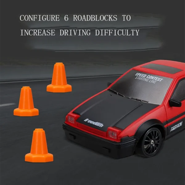 2.4G High speed Drift Rc Car 4WD Toy Remote Control AE86 Model GTR Vehicle Car RC Racing Cars Toy for Children Christmas Gifts - Imagem 6