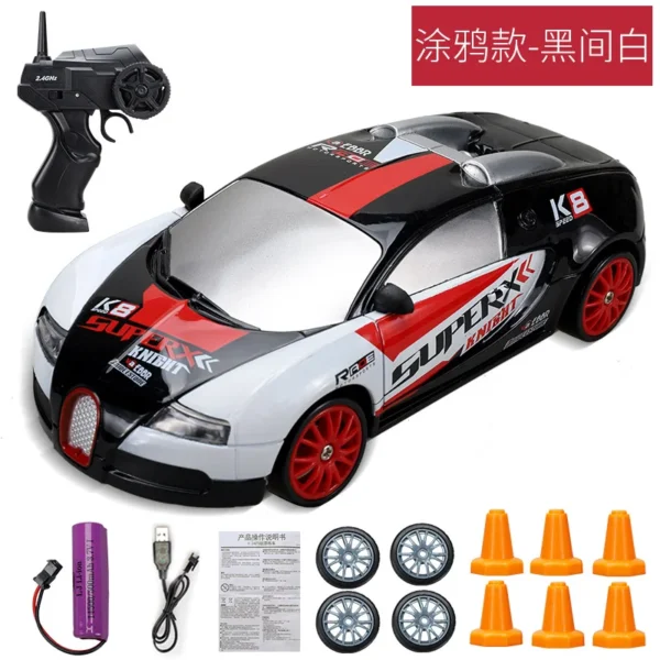 2.4G High speed Drift Rc Car 4WD Toy Remote Control AE86 Model GTR Vehicle Car RC Racing Cars Toy for Children Christmas Gifts - Imagem 15