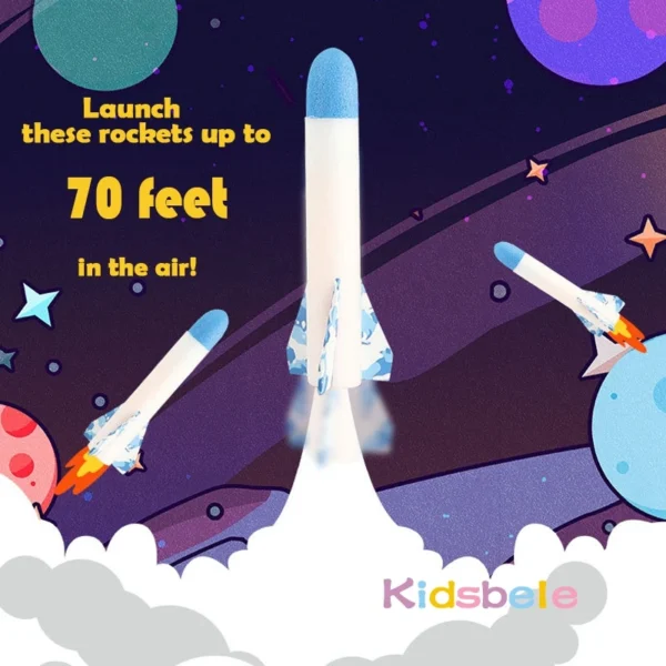 Kid Air Rocket Foot Pump Launcher Toys Sport Game Jump Stomp Outdoor Child Play Set Toy Pressed Rocket Launchers Pedal Games - Imagem 6