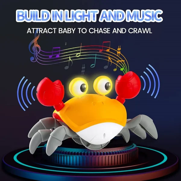 Dancing Crab Run Away Toy for Babies Crawling Interactive Escape Crabs Fujão Toys Baby Birthday Gift VIP Dropshipping with Box - Imagem 5
