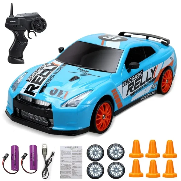 2.4G High speed Drift Rc Car 4WD Toy Remote Control AE86 Model GTR Vehicle Car RC Racing Cars Toy for Children Christmas Gifts - Imagem 23